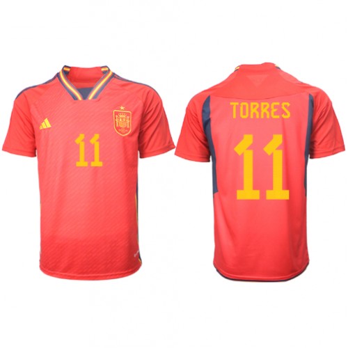 Spain Ferran Torres #11 Replica Home Stadium Shirt World Cup 2022 Short Sleeve